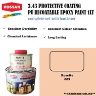 (ROSETTE) 1LT KOSSAN PAINT PU PAINT EPOXY PU 3.43 FOR METAL/FLOOR/BOAT/TILE