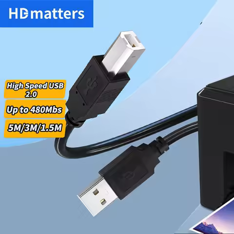 USB Printer cable Ultra long 5M USB 2.0 A male to B male printer cable kabel USB cable for Printer H