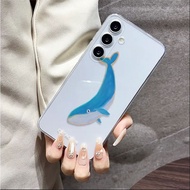 AESTHETIC WHALE Motif TRANSPARENT TPU Softcase For SAMSUNG A02/A03/A04/A05/A10/A11/A12/A14/A16/A20/A