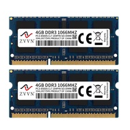 ZVVN 8GB Kit (2x 4GB) DDR3 PC3-8500S 1066MHz 3S4L10C7ZV01 CL7 Blue Notebook Laptop Memory RAM