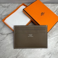 全新 附紙袋 HERMES 愛馬仕 Citizen Twill卡夾 (麻繩灰 絲巾內裏）男士 台灣專櫃公司貨