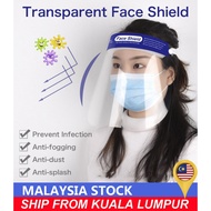 (Ready stock ) HD FACE SHIELD PROTECTIVE MASK ANTI-FOG SNEEZE HEADGEAR MASKS