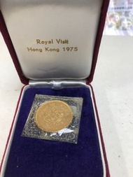 香港1975年英女王皇訪港$1000 金幣 冇証書