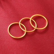 แหวนสีทองผู้หญิง 18k แหวนทองแท้ Sansheng III แหวนสี่เหลี่ยมเล็กฝังเพชรแท้แหวนหางของขวัญที่สวยงาม