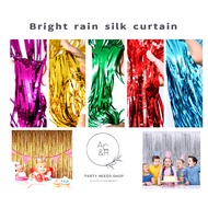 2 meters birthday party decoration foil curtain fringe curtain tinsel glossy curtain