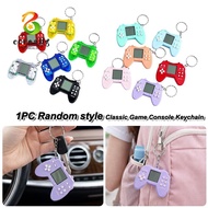 OUREAMY Handheld Game Console, Nostalgic Gift Console Backpack Charm Classic Game Console Keychain, 