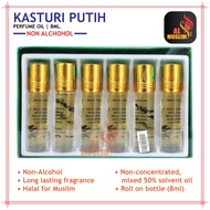 Perfume Attar Oil - Kasturi putih (6ml x 6 Bottles)