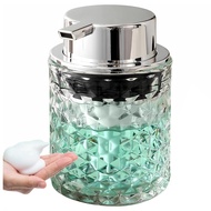 【AiBi Home】-Foaming Hand Soap Dispenser, Bathroom Soap Dispenser or Lotion Dispenser for Kitchen, Refillable Clear Glass Dispenser Durable Easy Install