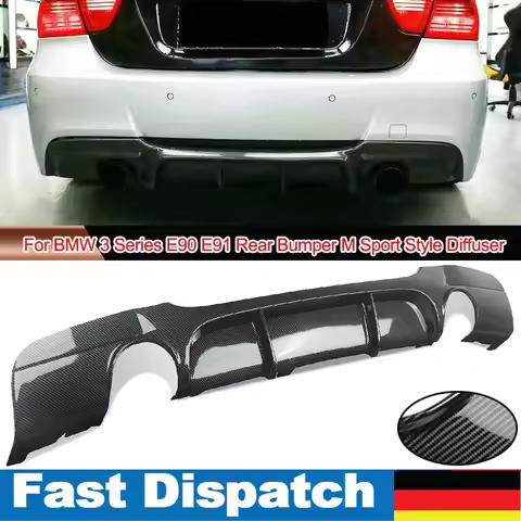 MagicKit Carbon Color Rear Bumper Diffuser for BMW E90 E91 328i 335i Performance M Sport