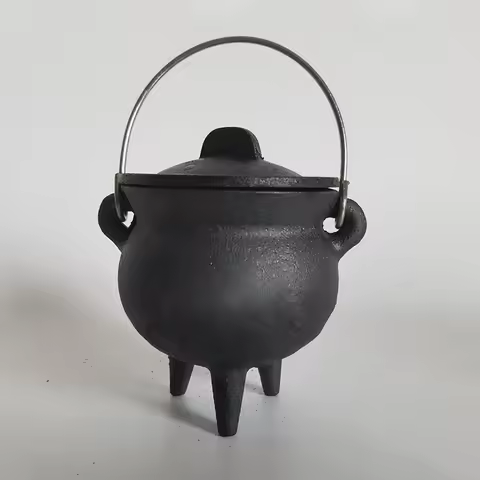 Plain Cast Iron Cauldron For Candle Incense Smudge Kit Sage Holder Altar Burning