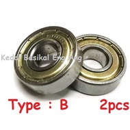 Sealed Bearing 6000 cover besi untuk sport rim basikal lajak dan non - lajak