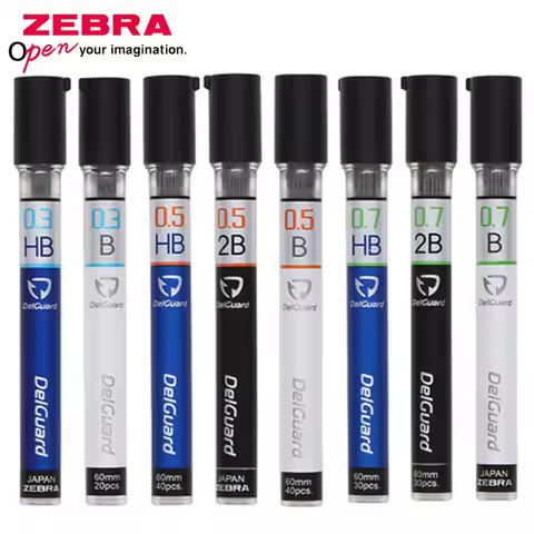 1pcs ZEBRA DelGuard Mechanical Pen Pencil Lead P-LD10 0.3/0.5/0.7mm B/2B/HB Leads Are Not Easy To Br