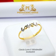 [EMAS 916 EXCLUSIVE] Cincin Love U Minimalist