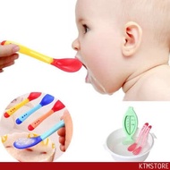 Baby feeding spoon baby heat sensor baby feeding equipment BB-34 silicone heat sensation safety spoo