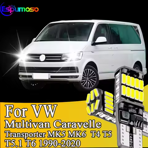 For Volkswagen VW Multivan Caravelle Transporter MK5 MK6 T4 T5 T5.1 T6 1990-2020 2Pcs Super Bright T