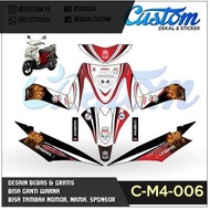 MERAH MIO SOUL MOTORCYCLE STICKER DECAL red liverpool STICKER DECAL