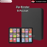 TCG 9 Pockets Zipper Binder | Game Card Album | Pokémon Cards Collection Holder / Card Holder
