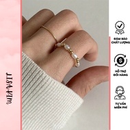 Mixed pearl ring size 4 mm rice grain