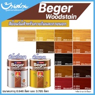 Beger สีย้อมไม้ วู๊ดสเตน WoodStain สีทาไม้ ทาผนังภายในและภายนอก แบบเงา/กึ่งเงา