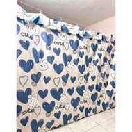 Rido/ sunshade room divider curtains 1mx1m3, 1m3x2m, 1m5x2m2, 2mx2m2, 3mx2m2, 4mx2m2, blue heart rab