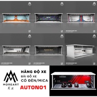 Martini HKS RWB Gulf JPS garage/show display box, medium size with mica light, 1:64 scale MoreArt