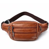 Motorcycle Hiking Waist Bag PU Leather Casual Wear Accessories Pouch Bag Men Beg Pinggan Lelaki Push