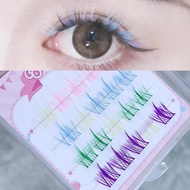 Natural Wispy Colorful Individual Lashes For Eyelash Extension Single Cluster Atmosphere Lazy P6k9