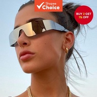 New Futuristic Seamless Sunglasses, Colorful Cycling Shades for a Punk Sports Look