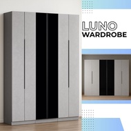 Luno Wardrobe | Almari Swing Wardrobe Premium 8ft/9ft height (SB200)