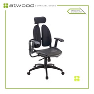 Medwin E8515 Chair with Ortho Back Support Ergonomic Chair Office Chair (5 Year Warranty)