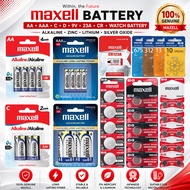 [ Maxell ] (100% Genuine) AA AAA 9V Alkaline Zinc Battery | CR2032 CR2025 CR2016 CR1620 | 364 371 37