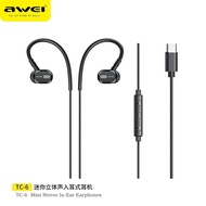 [Ready Stock] Awei TC-6 Type-C Jack In-Ear Stereo Wired Earphone