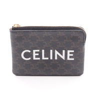 【二手】Celine CELINE零錢包/卡包，帶鑰匙扣，10C662CA2.38NO，黑色，其他，Triomphe零錢包，女士，二手