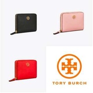 美國 Tory Burch Robinson Coin Case 防刮皮革經典鑰匙包 零錢包-多色 12*9*2