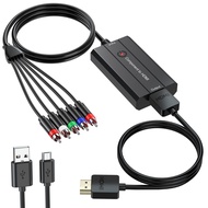 Male Component to HDMI Converter for DVD/STB/VHS with Female Component to Display on HDTVs(Not for 2