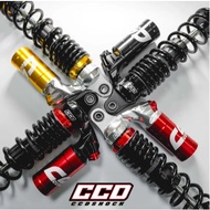 XZ CCD C03X Cylinder Rear Shock Absorber Double Gun FIGHTER 6/340mm Silver Black Tail Style