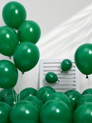 50 globos de fiesta de helio redondos de látex verde oscuro de 5 pulgadas para bodas, cumpleaños, graduación, baby shower, decoración de despedida de soltera