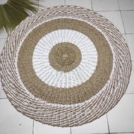 Ready to Send.. Seagrass Rug Woven Carpet Rug 120cm Rattan Carpet Rattan Rug Rustic Carpet Round Car