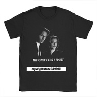 Men The Feds I Trust X Files Tops T Shirt Mulder Scully Fox Duchovny Cases Vintage Fitness Tees T-Sh