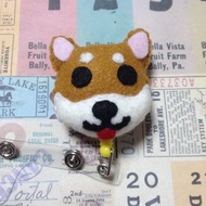 柴犬-造型識別證伸縮夾