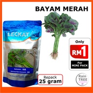 (PROMO NEW YEAR 50sen ) BAYAM MERAH Leckat Amaranth Great Half Red Spinach