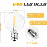 LED Edison Bulb G40 G45 1W/4W/6W Filament Light Bulbs E12/E14 Base Energy Saving Light Bulb Filament