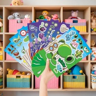 8pcs Plants vs. Zombies Puzzle Sticker Children's Cartoon Game Student Creative DIY Puzzle Sticker P