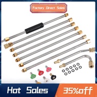7 Pieces Pressure Washer Extension Wands 10Ft Replacement , Curved Rod 30 or 120 Degree, 6 Pieces  N
