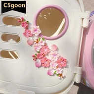 C5GOON Car Interior Center Console Peach Blossom Decoration Ornaments Cute Pink Flower for Vehicle D