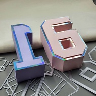 3D 0-9 Number Metal Die Cuts for Scrapbooking, Tridimensional Numbers DIY Handmade Crafts Embossing 