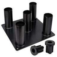 Eapele Barbell Storage Holder for 1" and 2" Olympic Bars EZ-Bars Trap Bars (5 Bars)