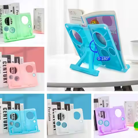 1pcs Book Shelf Cookbook Stand Pages Adjustable Reading Rest Bookends Shelf Book Holder Reading Book