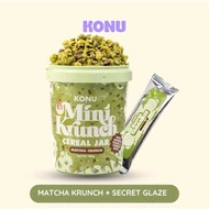 KONU Mini Krunch Cereal Jar EXTRA BIG 350G (Matcha Krunch) With EXTRA GLAAZE