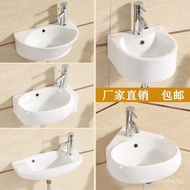 《Delivery within 48 hours》Wall-Mounted Small Size Sink Bathroom Mini Balcony Triangle Wash Basin Corner Small Apartment Wall-Hung Basin Ceramic FV3S